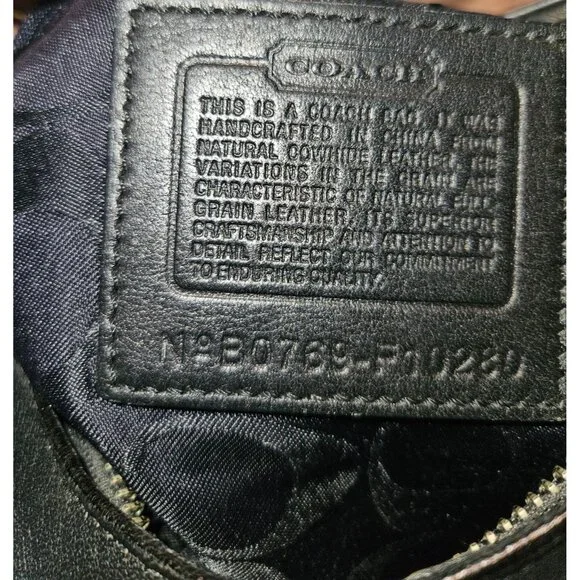 Coach Hamilton Hobo Tassel Black Leather Shoulder Bag - Picture 12 of 14